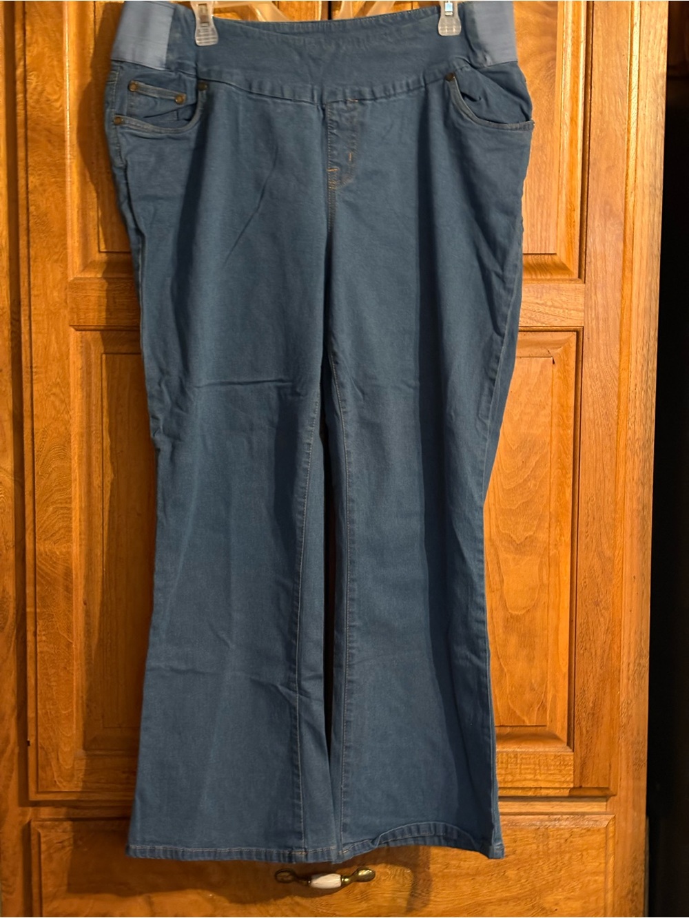 Woman Within Smooth Waist Light Stonewashed Bootcut Jeans 18P